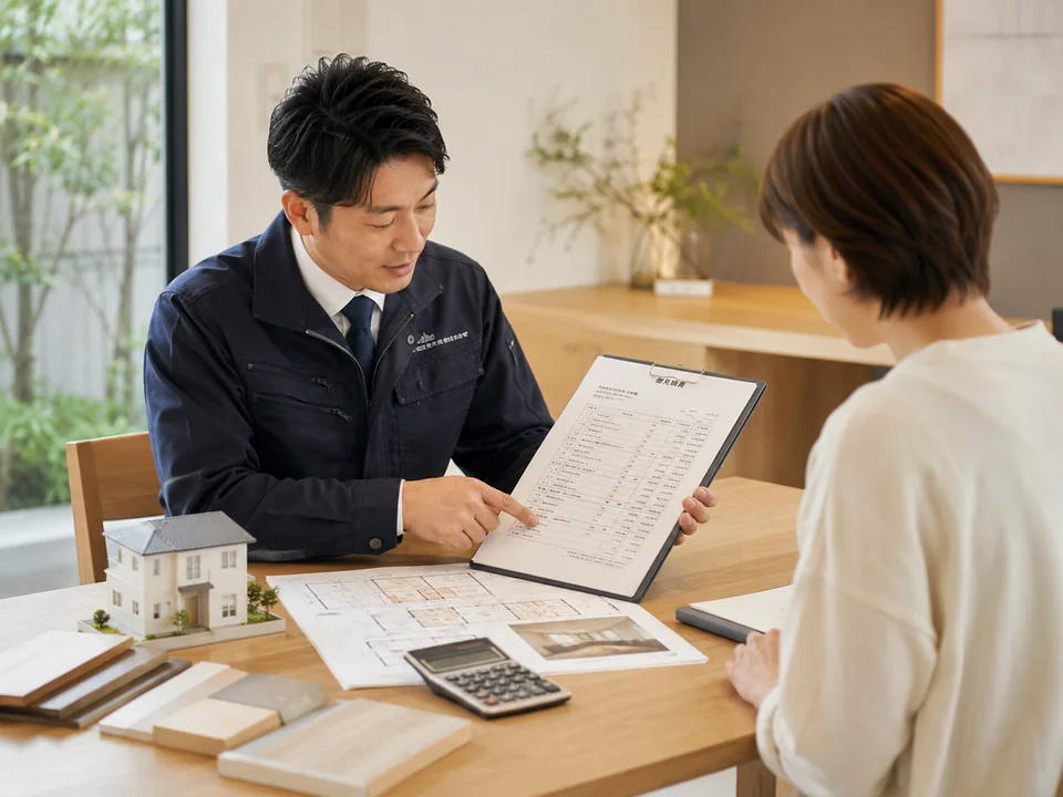 費用計画を相談する様子
